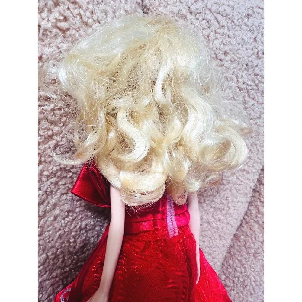 Mattel Barbie 2003 Doll Blonde Red Gown Silver Embroidery Jewelry No Shoes